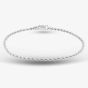 9ct White Gold 7 Inch Rope Chain Bracelet 5-26-2211