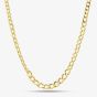 9ct Yellow Gold 18 Inch Flat Graduated Curb Chain Necklace NBE028