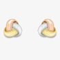 9ct Three-Colour Knot Stud Earrings ER717