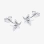 9ct White Gold Diamond Cut Star Stud Earrings 5.55.1483