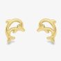 9ct Gold Cut Out Dolphin Stud Earrings 120125117008