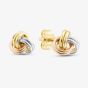 9ct Three Colour Gold Knot Stud Earrings 3.58.7329