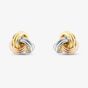 9ct Three Colour Gold Knot Stud Earrings 3.58.7329