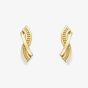 9ct Yellow Gold Twist Cross Over Stud Earrings 120125147576