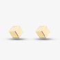 9ct Yellow Gold Cube Stud Earrings SE175