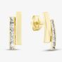 9ct Gold Double Bar Cubic Zirconia Earrings 1.58.9579
