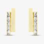 9ct Gold Double Bar Cubic Zirconia Earrings 1.58.9579