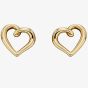 9ct Yellow Gold Open Heart Stud Earrings GE2293