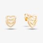 9ct Yellow Gold Entwined Heart Stud Earrings 1.55.7529