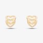 9ct Yellow Gold Entwined Heart Stud Earrings 1.55.7529