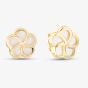 9ct Yellow Gold Mother of Pearl Flower Stud Earrings 1.59.0839