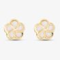 9ct Yellow Gold Mother of Pearl Flower Stud Earrings 1.59.0839
