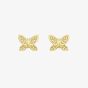 9ct Yellow Gold Filigree Butterfly Stud Earrings 1.55.6879