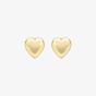 9ct Yellow Gold 7mm Puffed-Heart Stud Earrings 1.55.8679