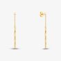 9ct Yellow Gold Faceted Bar Dropper Earrings 1.54.4959