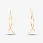9ct Yellow Gold Square Bar Dropper Earrings ER864