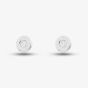 9ct White Gold Cubic Zirconia Rubover Stud Earrings SE551