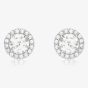  9ct White Gold Round Halo Stud Earrings 5.59.0412