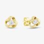 9ct Yellow Gold Cubic Zirconia Knot Stud Earrings E39-5229-Y