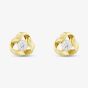 9ct Yellow Gold Cubic Zirconia Knot Stud Earrings E39-5229-Y