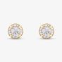 9ct Yellow Gold 4mm Round Crystal Stud Earrings 1.58.6989