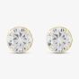 9ct Yellow Gold 6mm Round Crystal Stud Earrings 1.58.7009