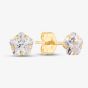 9ct Yellow Gold Crystal Flower Stud Earrings 1.58.8089