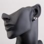 9ct White Gold Cubic Zirconia Open Heart Stud Earrings E1625W