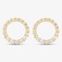 9ct Yellow Gold Graduated Cubic Zirconia Circle Stud Earrings 1.59.0769