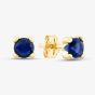 9ct Yellow Gold September Blue Birthstone Stud Earrings 1.59.1857