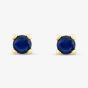9ct Yellow Gold September Blue Birthstone Stud Earrings 1.59.1857