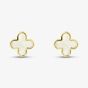 9ct Yellow Gold Mother Of Pearl Clover Stud Earrings 1.55.9520