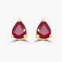 9ct Yellow Gold 0.78ct Pear Cut Ruby Stud Earrings WWW2084