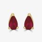 9ct Yellow Gold 0.57ct Pear Cut Ruby Stud Earrings WWW2054