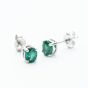 9ct White Gold 0.74ct Oval Cut Emerald Stud Earrings WWW349