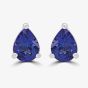 9ct White Gold 0.69ct Pear Cut Tanzanite Stud Earrings WWW1866