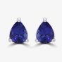 9ct White Gold 0.79ct Pear Cut Tanzanite Stud Earrings WWW1882
