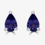 9ct White Gold 0.76ct Pear Cut Tanzanite Stud Earrings WWW2438