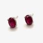 9ct White Gold 1.93ct Oval Cut Ruby Stud Earrings WWW381