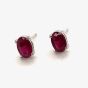 9ct White Gold 1.59ct Oval Cut Ruby Stud Earrings WWW385