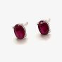 9ct White Gold 1.01ct Oval Cut Ruby Stud Earrings WWW406