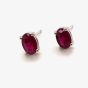 9ct White Gold 0.96ct Oval Cut Ruby Stud Earrings WWW783