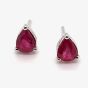 9ct White Gold 0.70ct Pear Cut Ruby Stud Earrings WWW417