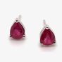9ct White Gold 0.73ct Pear Cut Ruby Stud Earrings WWW438