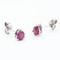 9ct White Gold 0.81ct Pear Cut Ruby Stud Earrings WWW428