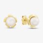 9ct Yellow Gold Cultured Freshwater Pearl Flower Stud Earrings 1.57.1183