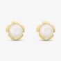9ct Yellow Gold Cultured Freshwater Pearl Flower Stud Earrings 1.57.1183