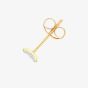9ct Yellow Gold Baguette Cut Cubic Zirconia Single Stud Earring ES716 (1X SINGLE EARRING)