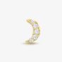 9ct Yellow Gold Cubic Zirconia Moon Single Stud Earring ES2100 (1X SINGLE EARRING)