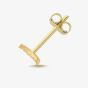 9ct Yellow Gold Cubic Zirconia Moon Single Stud Earring ES2100 (1X SINGLE EARRING)